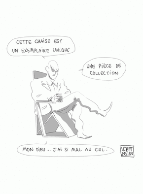 Carte humour Design de chaise